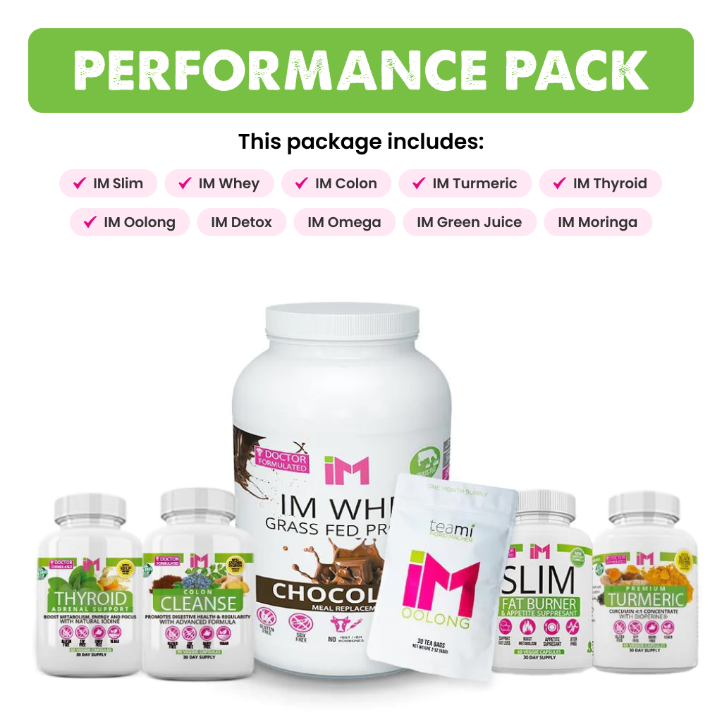 PERFORMANCE PACK - IM SLIM, IM OOLONG, IM TURMERIC, IM COLON, IM THYROID, IM WHEY